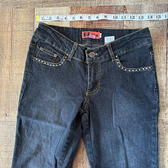 Y2K Hip Jeans USA denim boot cut with cowgirl boots hat on pocket juniors 5 - Picture 2 of 9